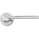 Polished Chrome Door Handles on Round Rose
